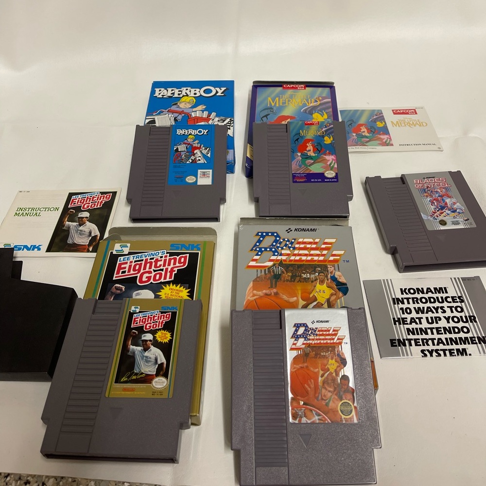 Nintendo games vintage mermaid baseball paper